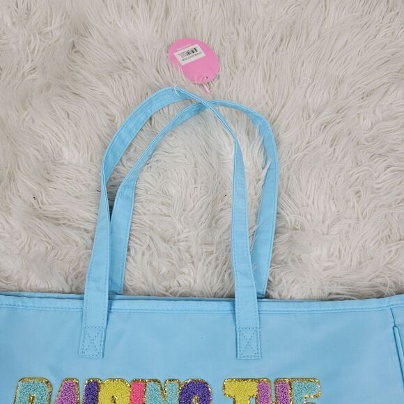 Simply Southern Turquoise Sparkle Tote Raising The Future Teacher’s Bag NWT - Picture 3 of 7